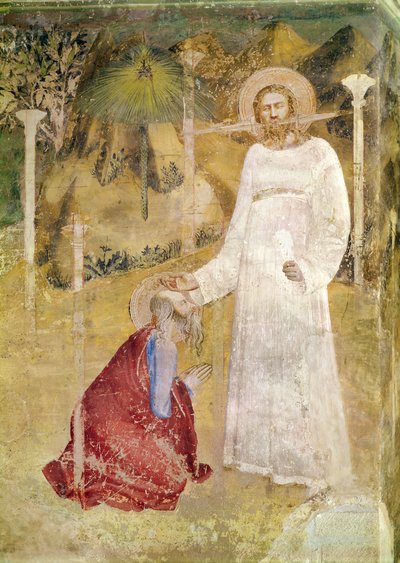 La Vision de Saint Jean à Patmos, détail de la chapelle de Saint Jean, 1344-45 - Matteo di Giovanetto da Viterbo